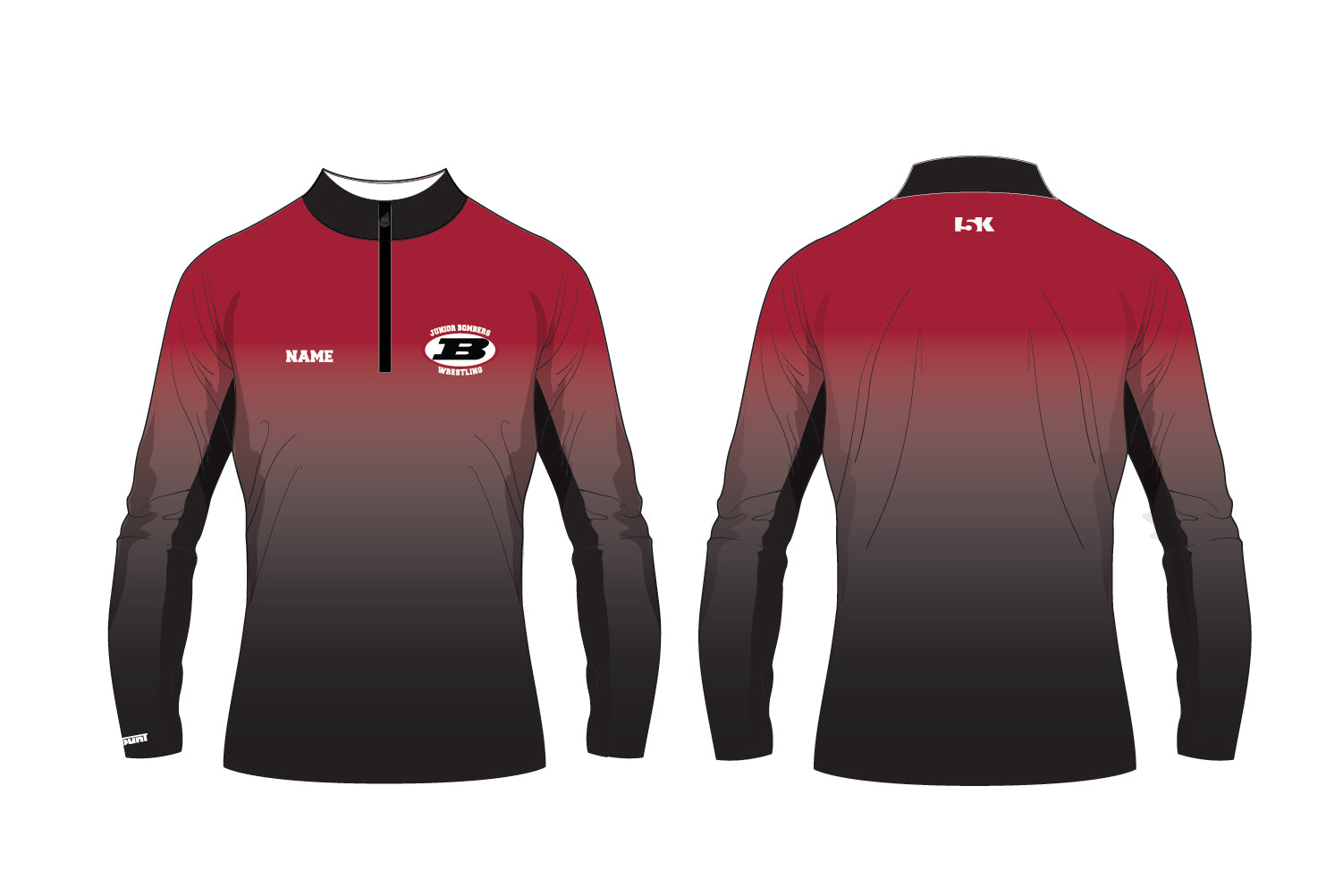 Boonton Bombers Wrestling Sublimated Quarter Zip