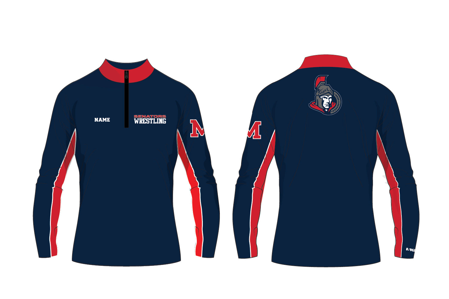 Senators Wrestling Sublimated Quarter Zip