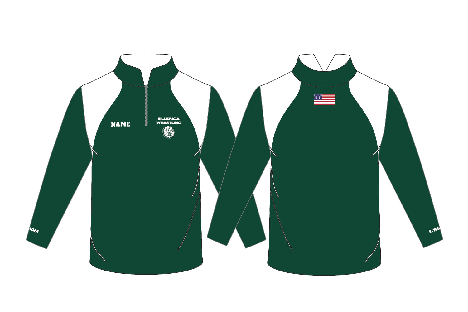 Billerica Wrestling Sublimated Quarter Zip