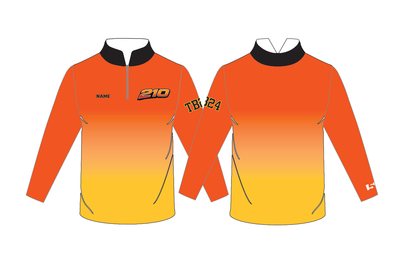 210 Baseball Sublimated Quarter Zip