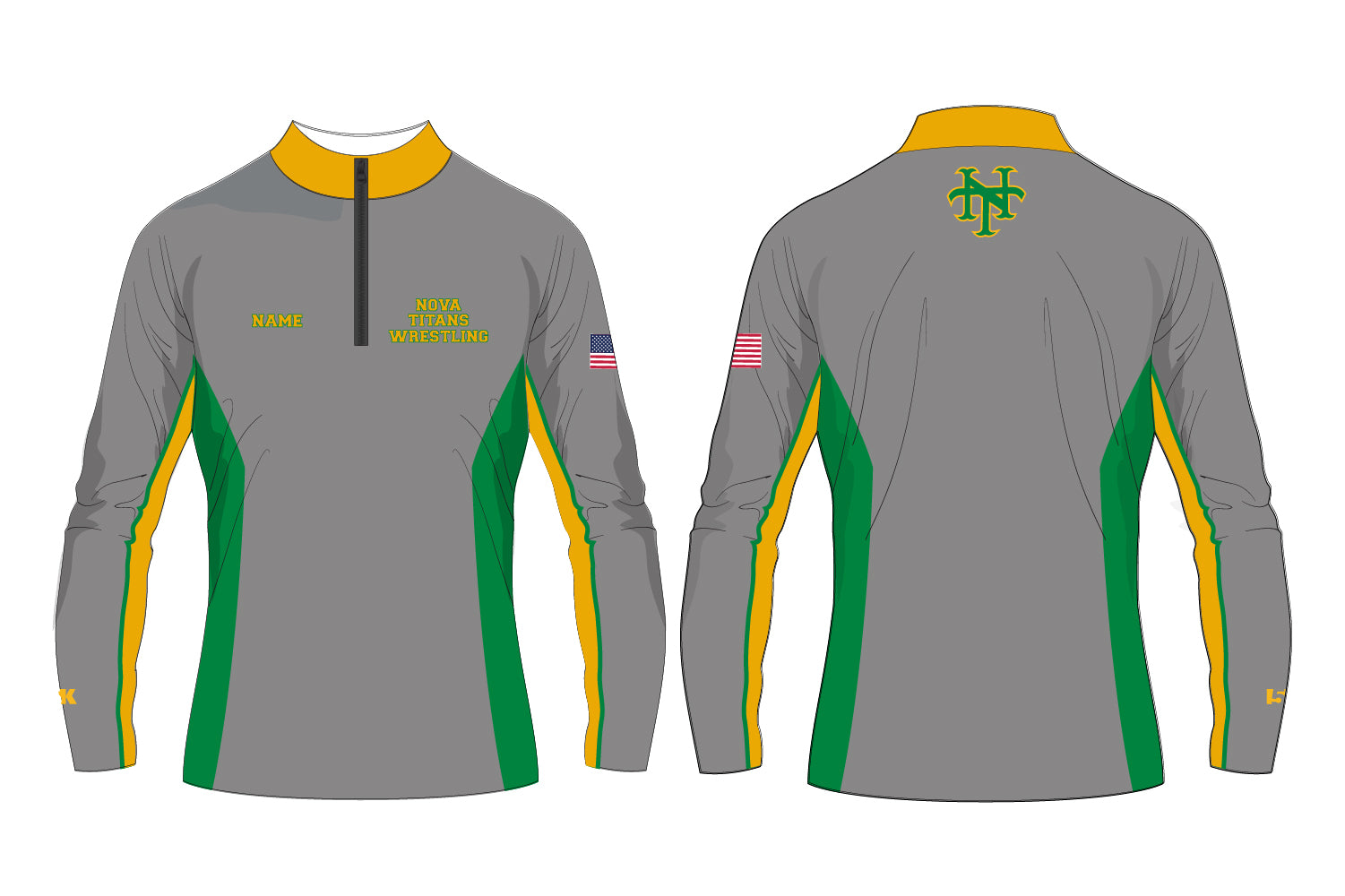 Nova Titans Wrestling Sublimated Quarter Zip