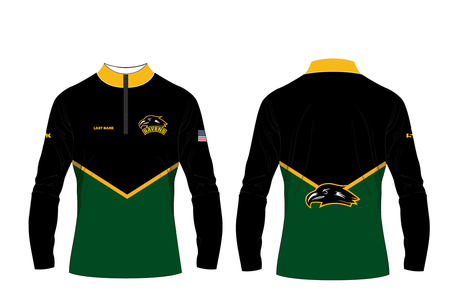 RCS Ravens Wrestling Sublimated Quarter Zip