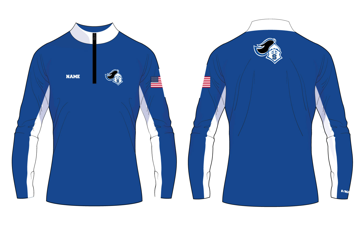 Southington Knights Football Sublimated Quarter Zip