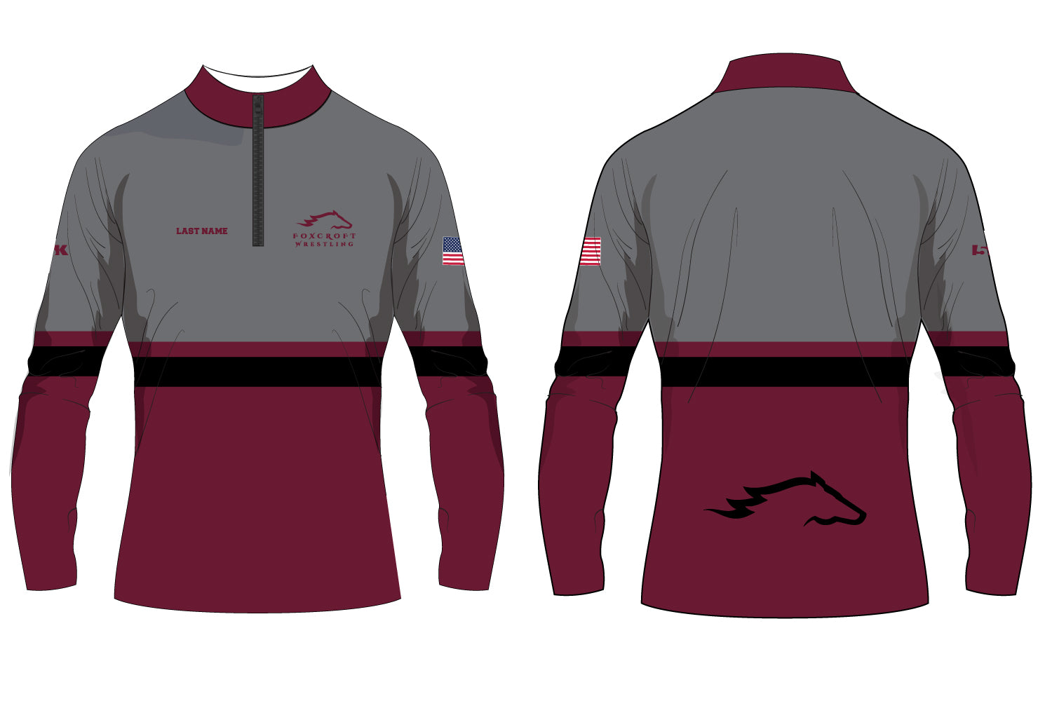 Foxcroft Wrestling Sublimated Quarter Zip