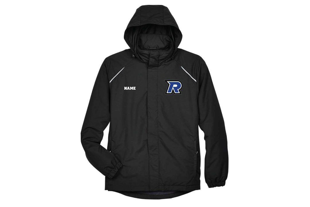 Tri-Town Renegades Men's Hooded Rain Jacket - Black