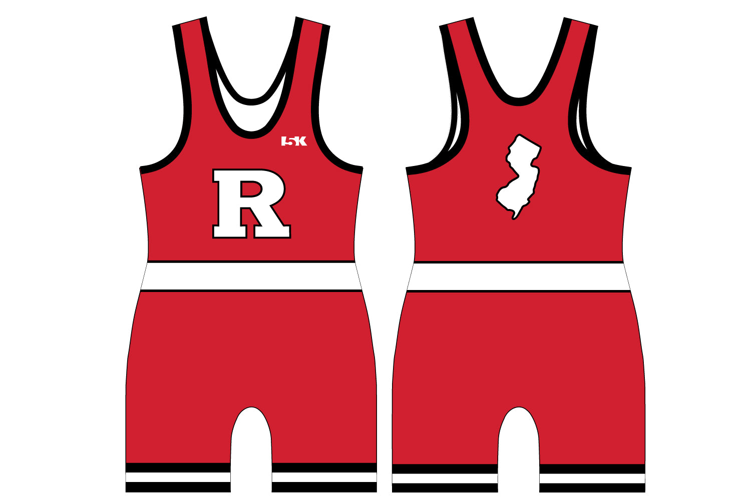 Rutgers Club Wrestling Sublimated Men's Singlet - Red