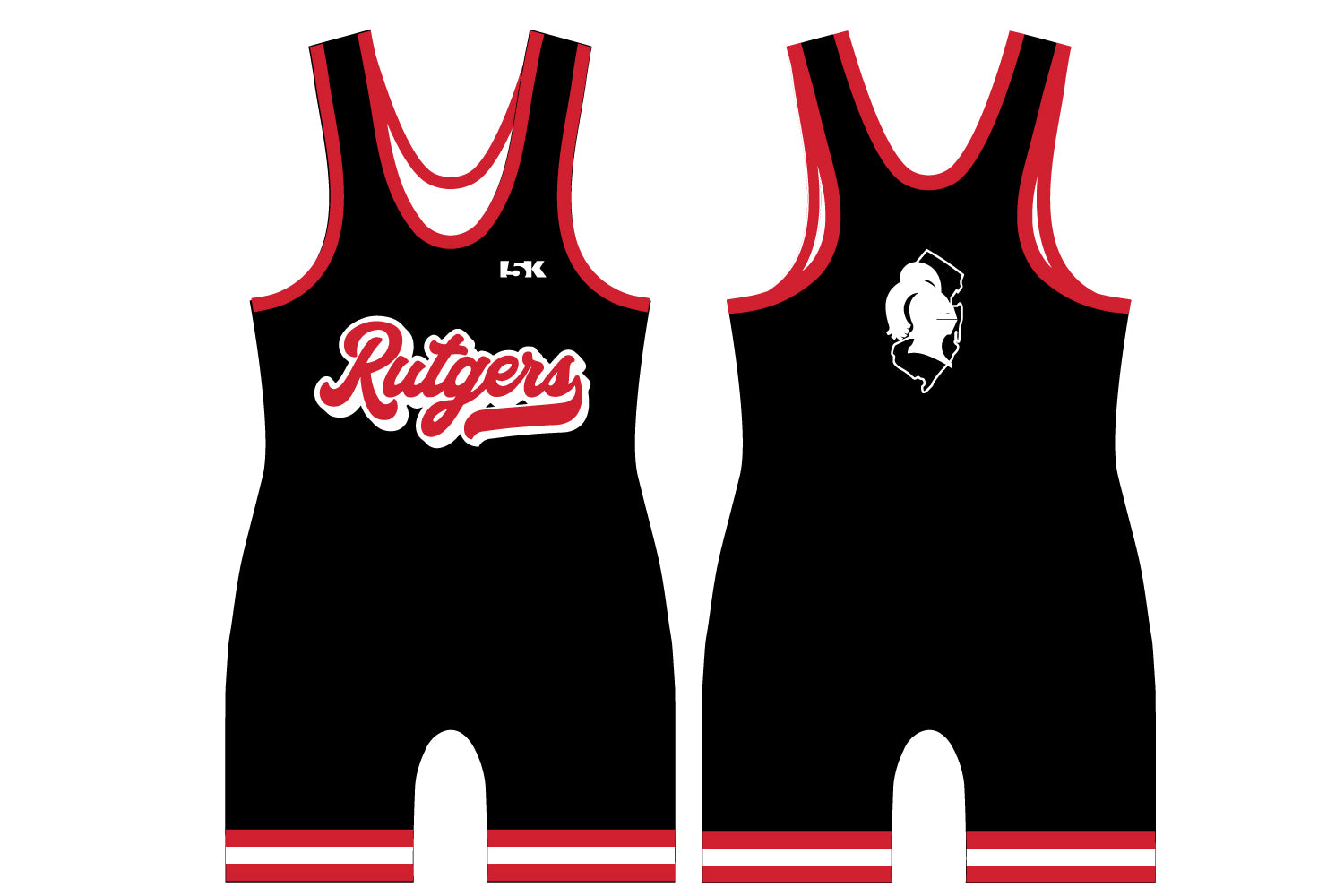 Rutgers Club Wrestling Sublimated Men's Singlet - Retro Design