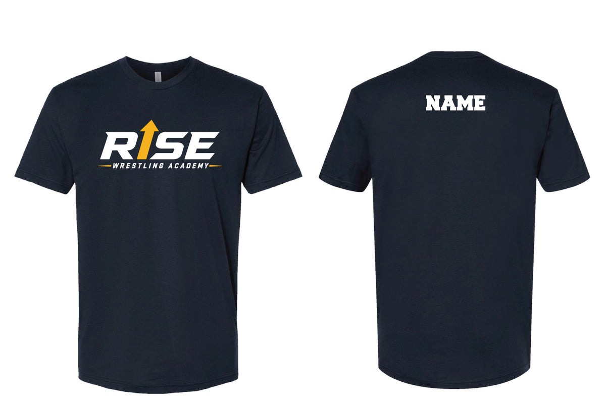 Rise Wrestling Cotton Crew Tee - Navy