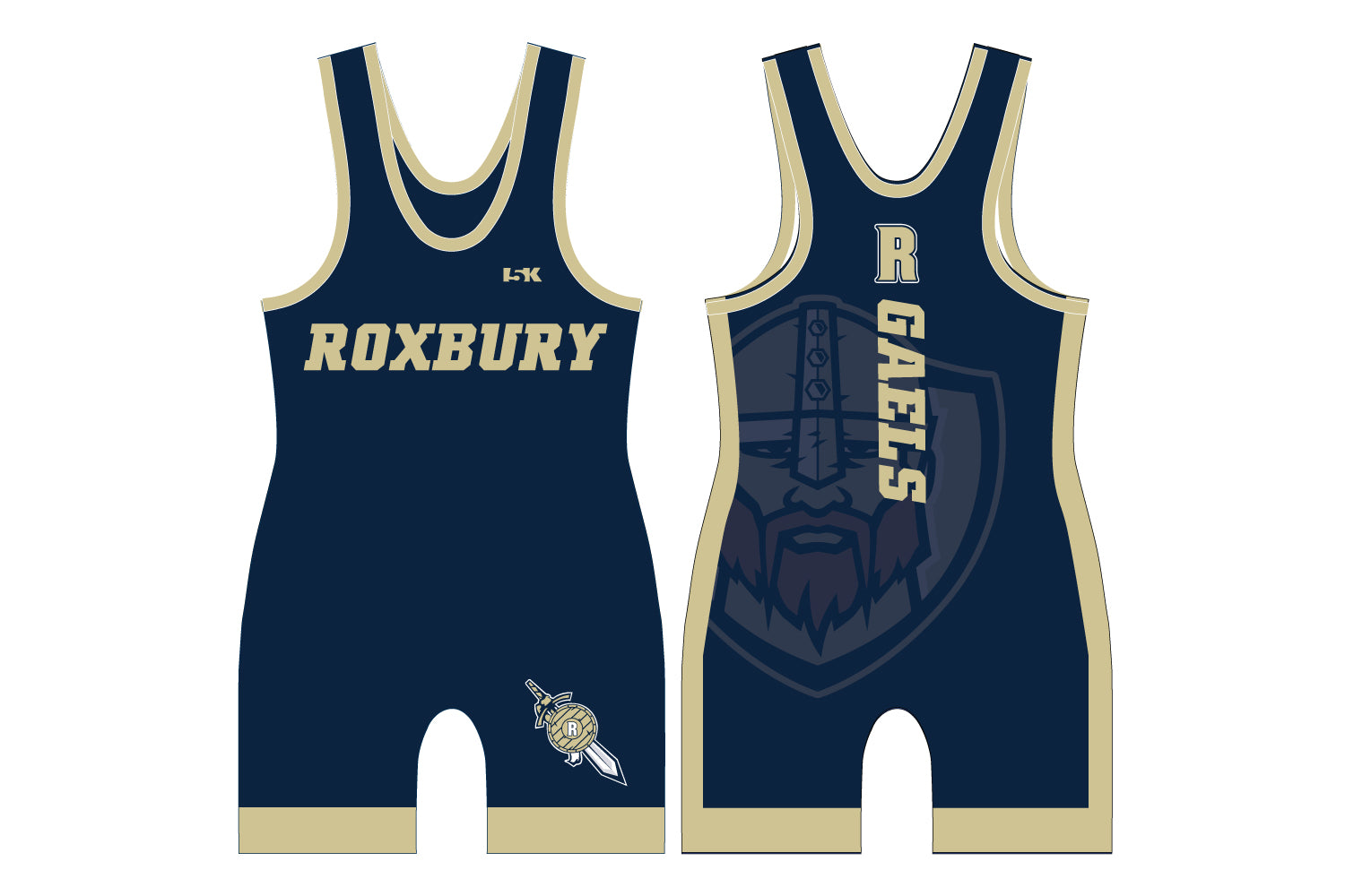 Roxbury Wrestling Sublimated Men's Singlet - Design 2