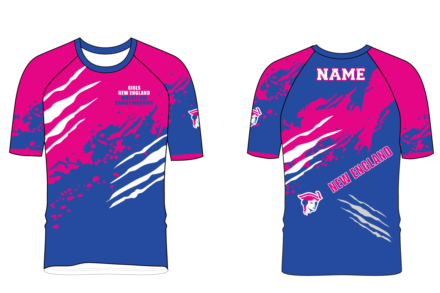 YNEW Wrestling Sublimated Shirt - Girls
