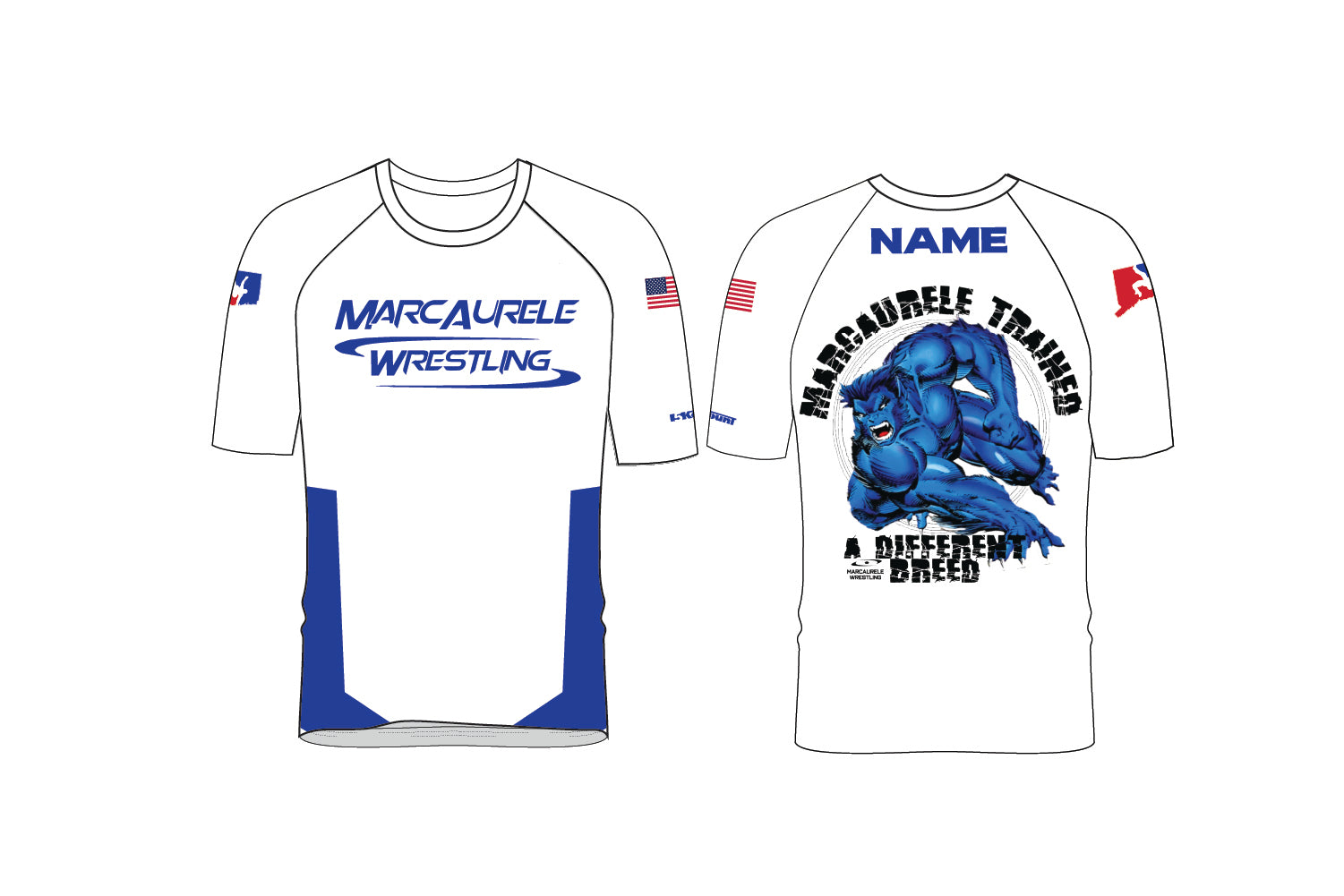 Marcaurele Wrestling Sublimated Shirt - White