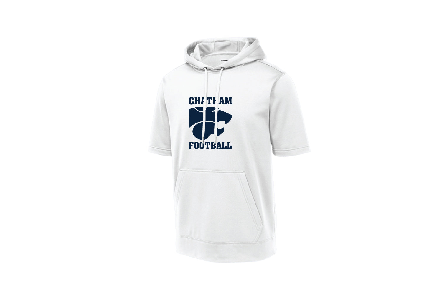 Chatham Football Short Sleeve DryFit Hoodie - White