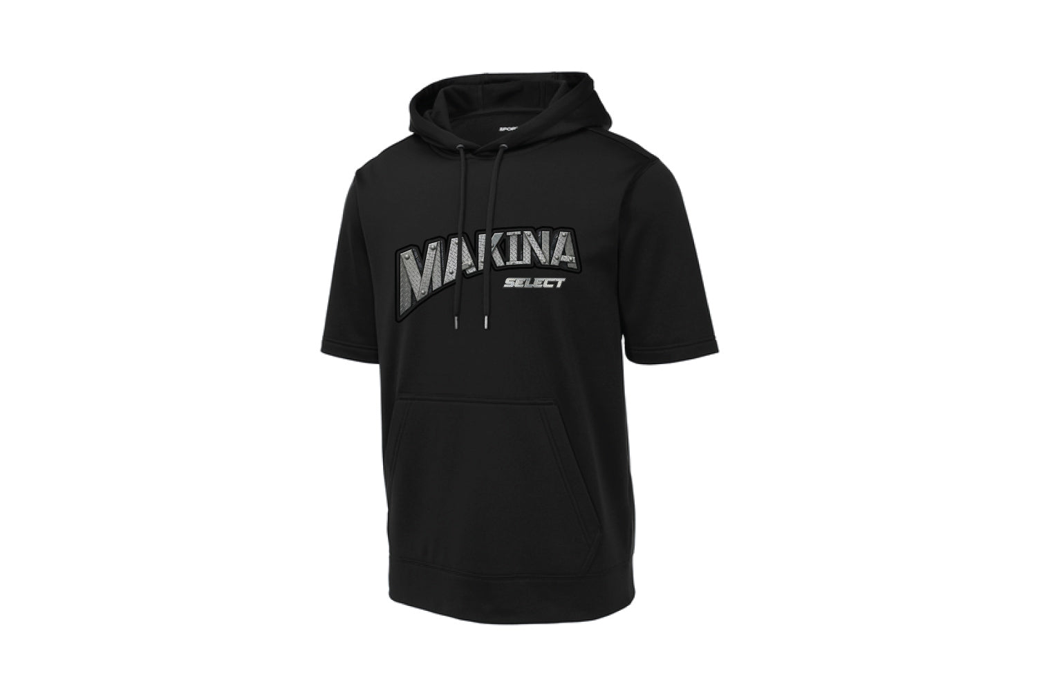 Makina Select Baseball Short Sleeve Hoodie - Black