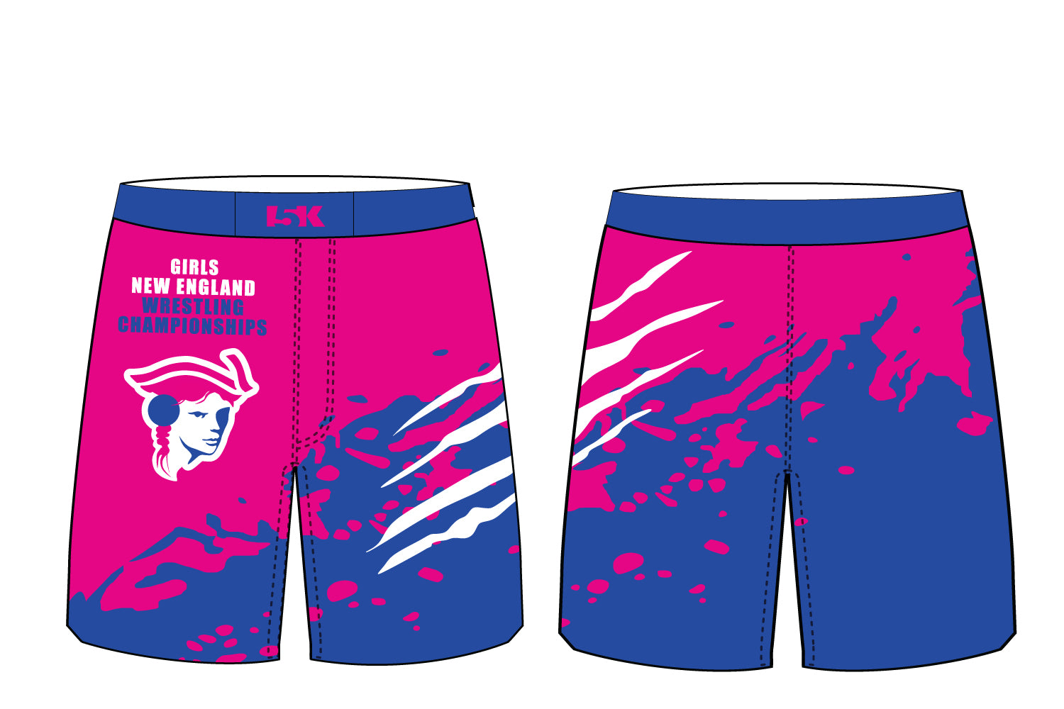 YNEW Wrestling Sublimated Shorts - Girls