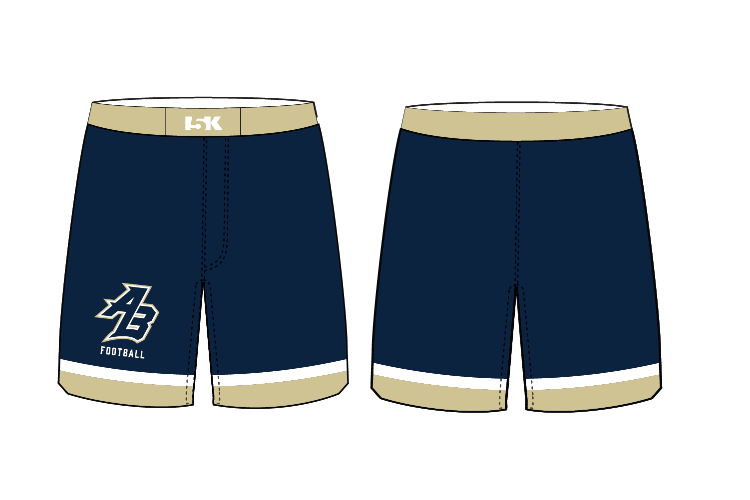 Acton Boxborough Football Sublimated Practice Shorts