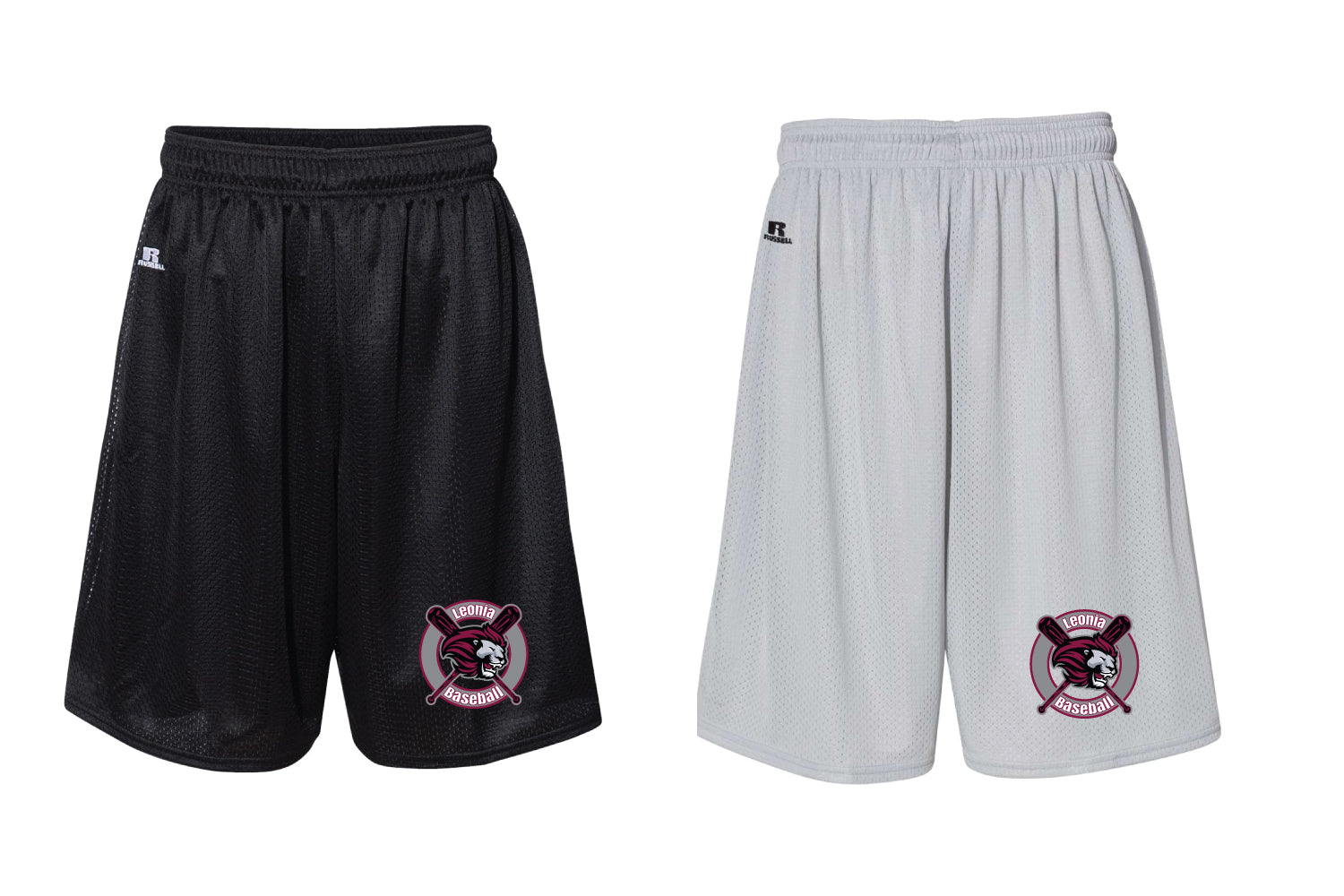 Leonia Baseball Athletic Shorts - Black/Gray
