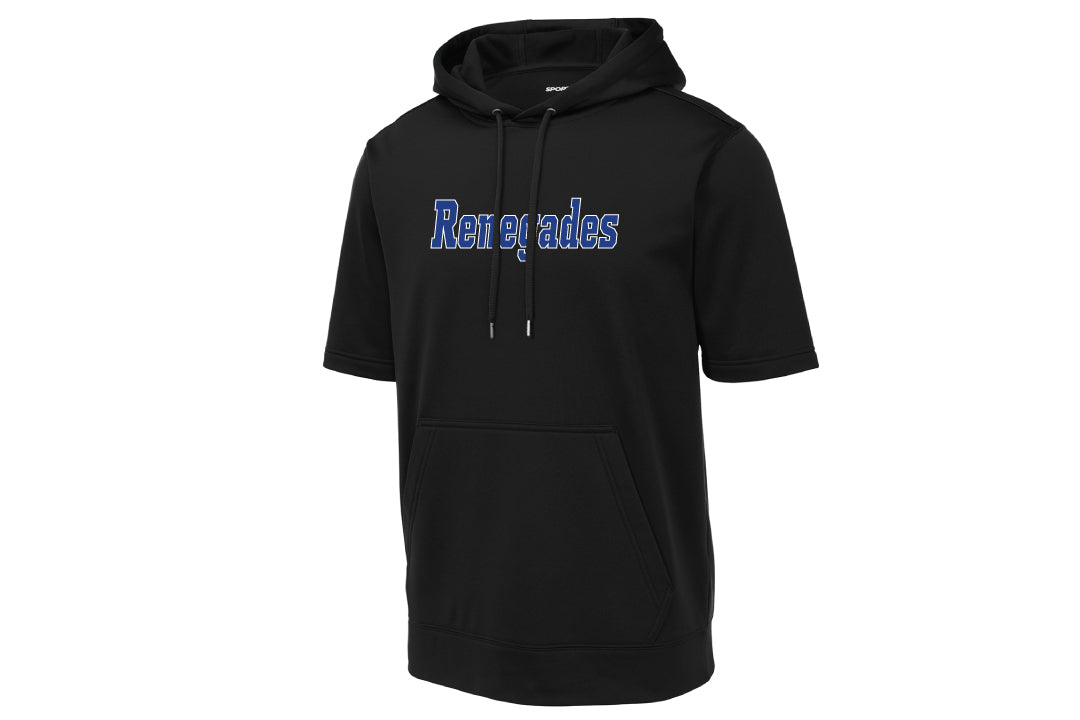 Tri-Town Renegades Short Sleeve Hoodie - Black