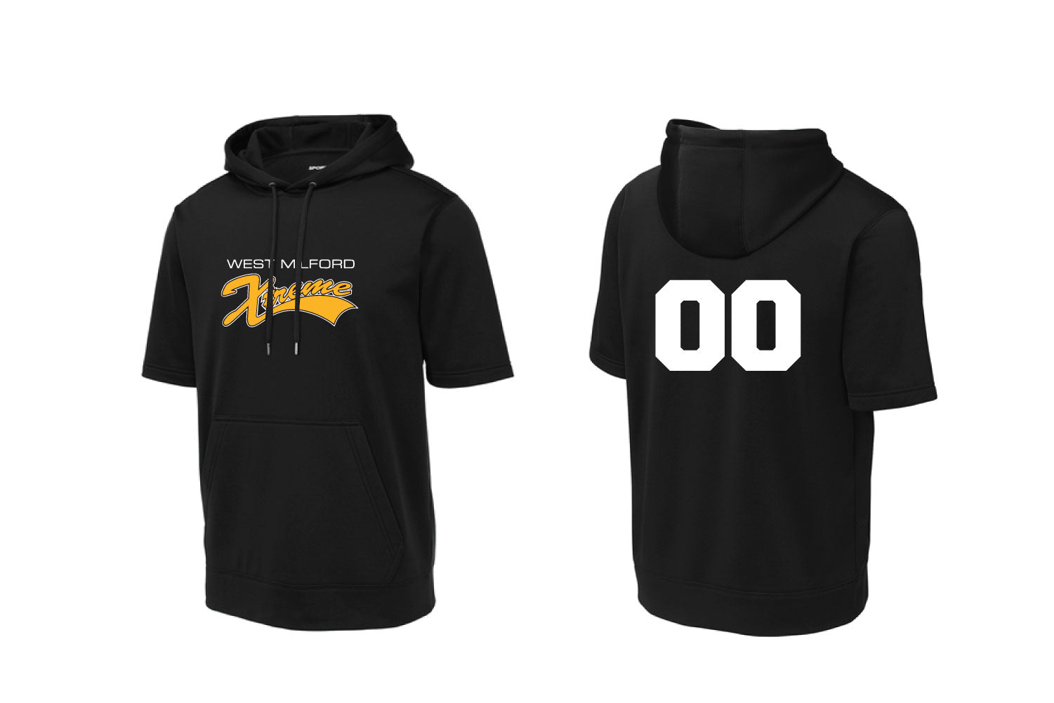 WM Xtreme Softball Short Sleeve DryFit Hoodie - Black