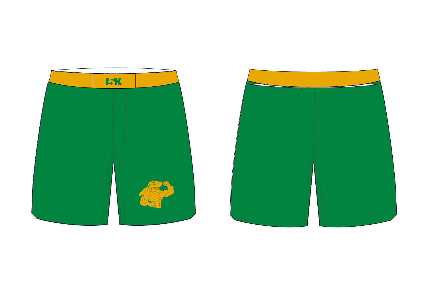Davie Sharks Wrestling Sublimated Shorts - Design 2