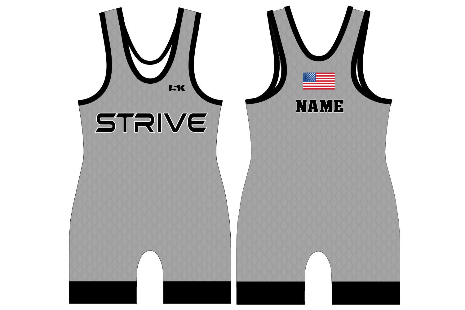 Strive Wrestling Sublimated Men's Singlet - Design 3