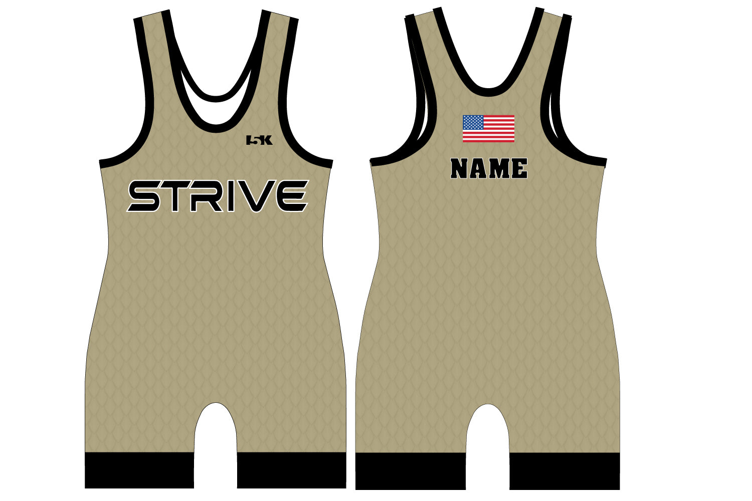 Strive Wrestling Sublimated Men's Singlet - Design 4