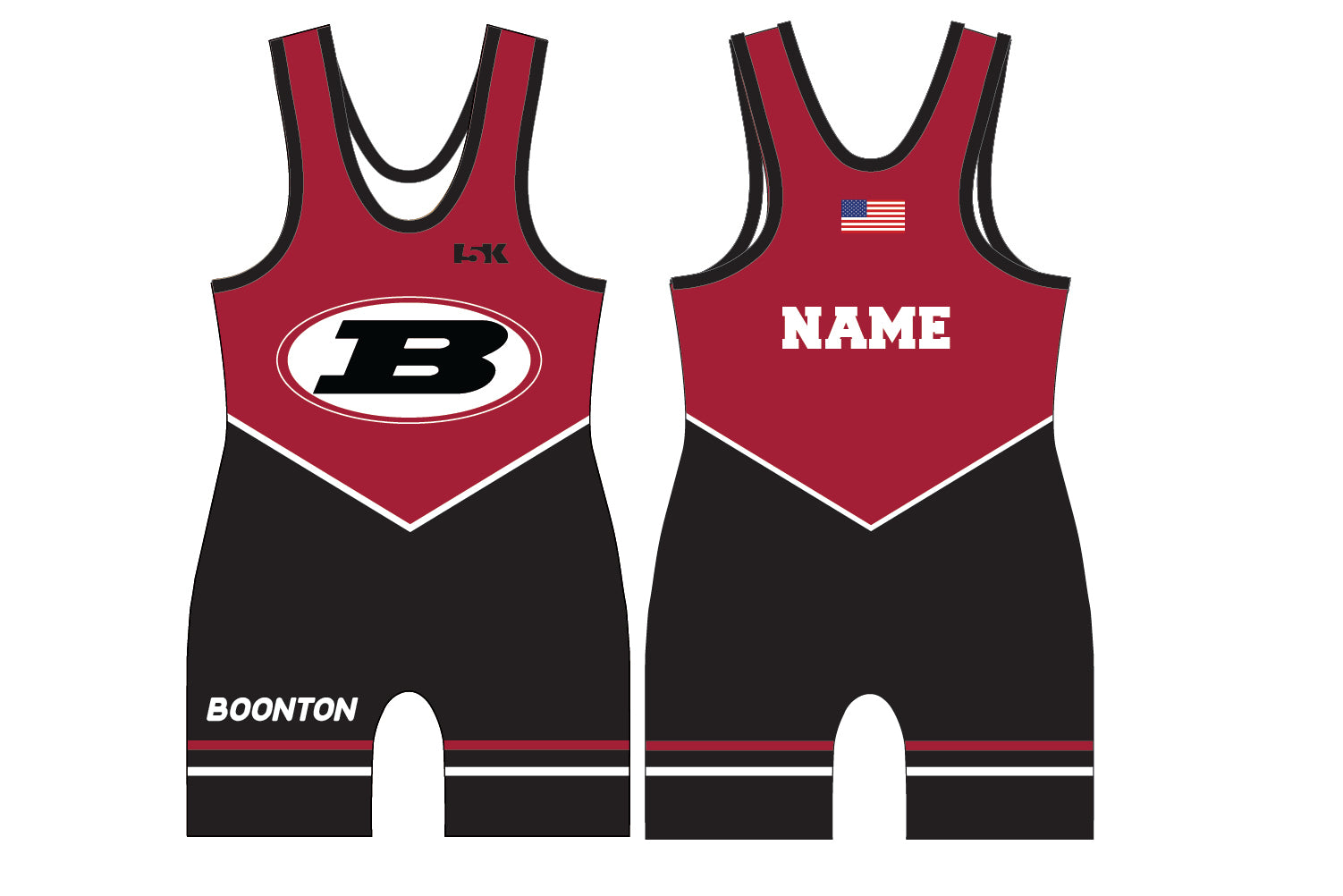 Boonton Bombers Wrestling Sublimated Men's Singlet