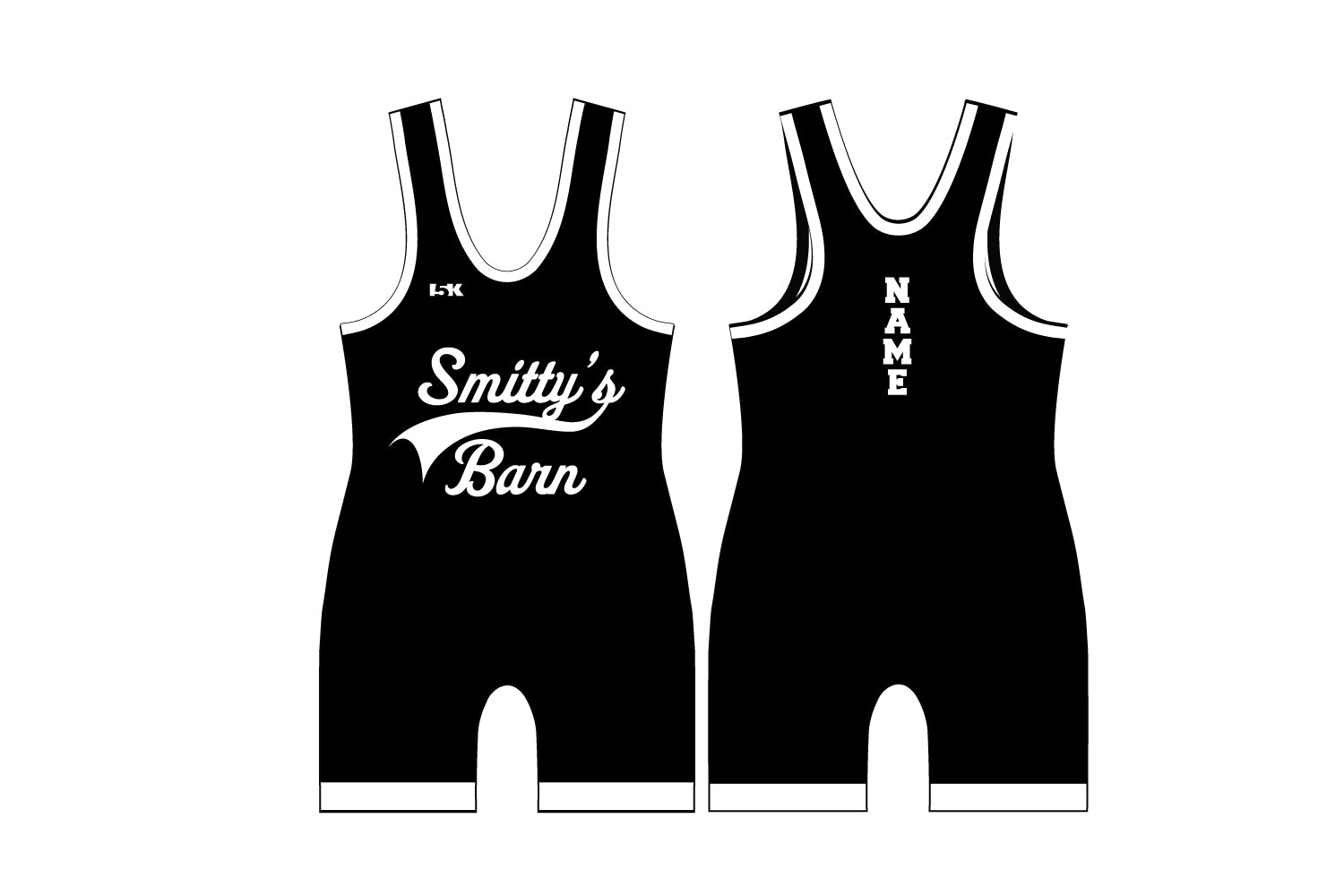 Smitty's Wrestling Barn Sublimated Men's Singlet - Black Design (Style 2)