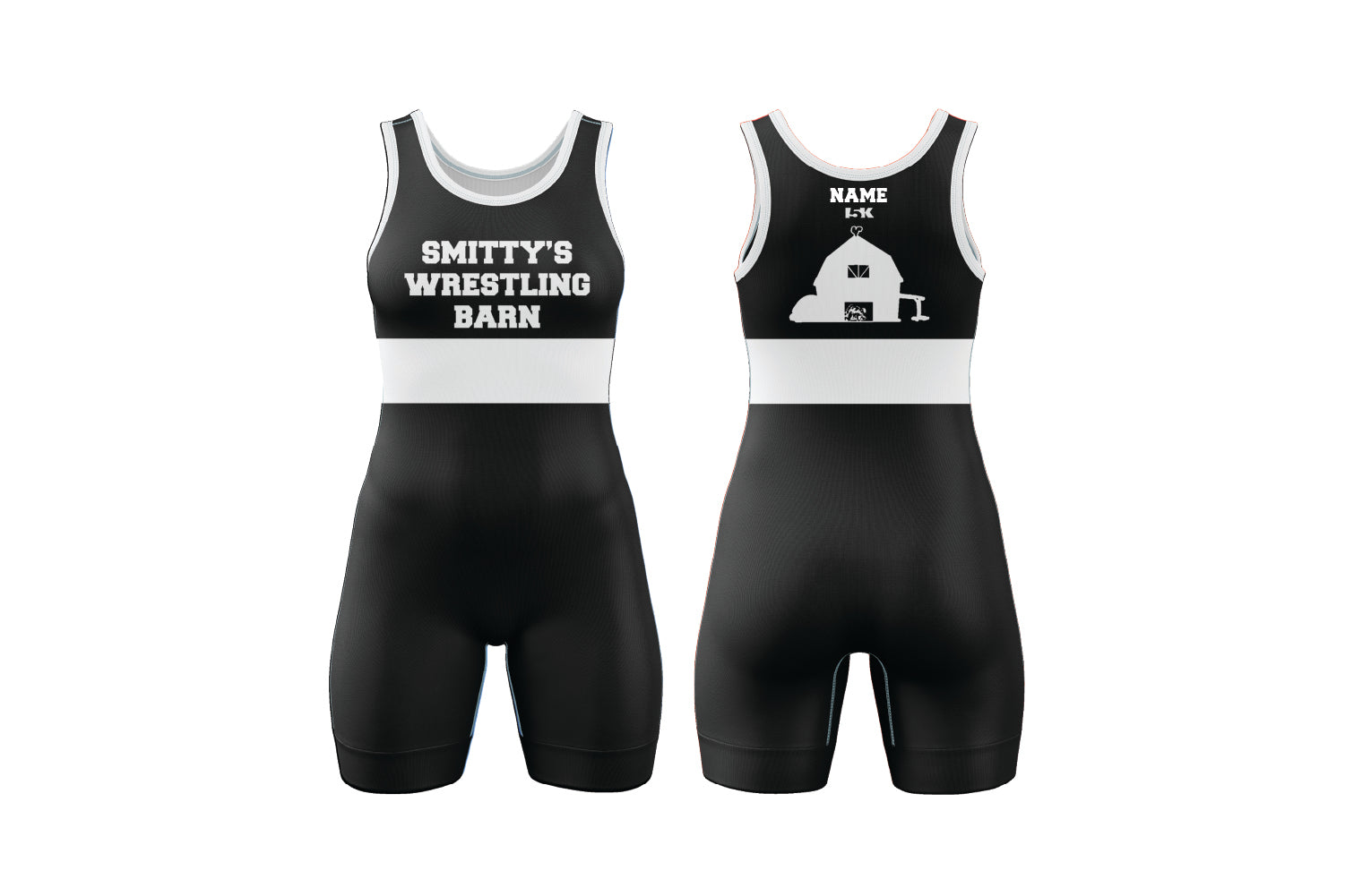 Smitty's Wrestling Barn Sublimated Women's Singlet - Black Design