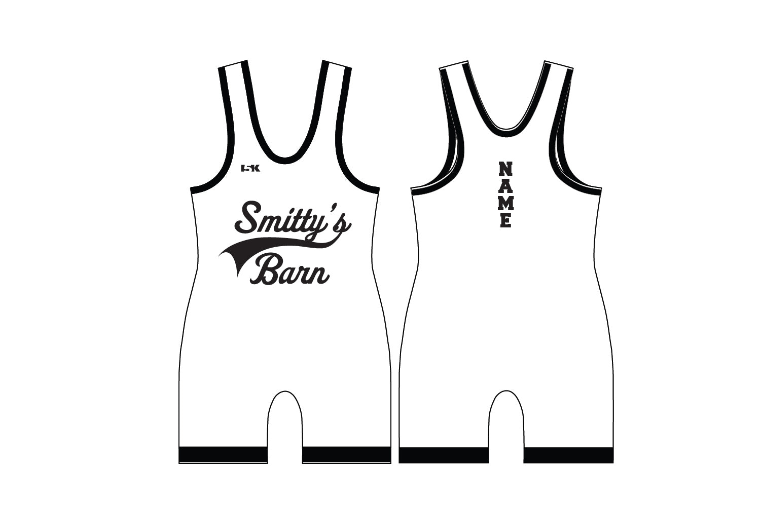 Smitty's Wrestling Barn Sublimated Men's Singlet - White Design
