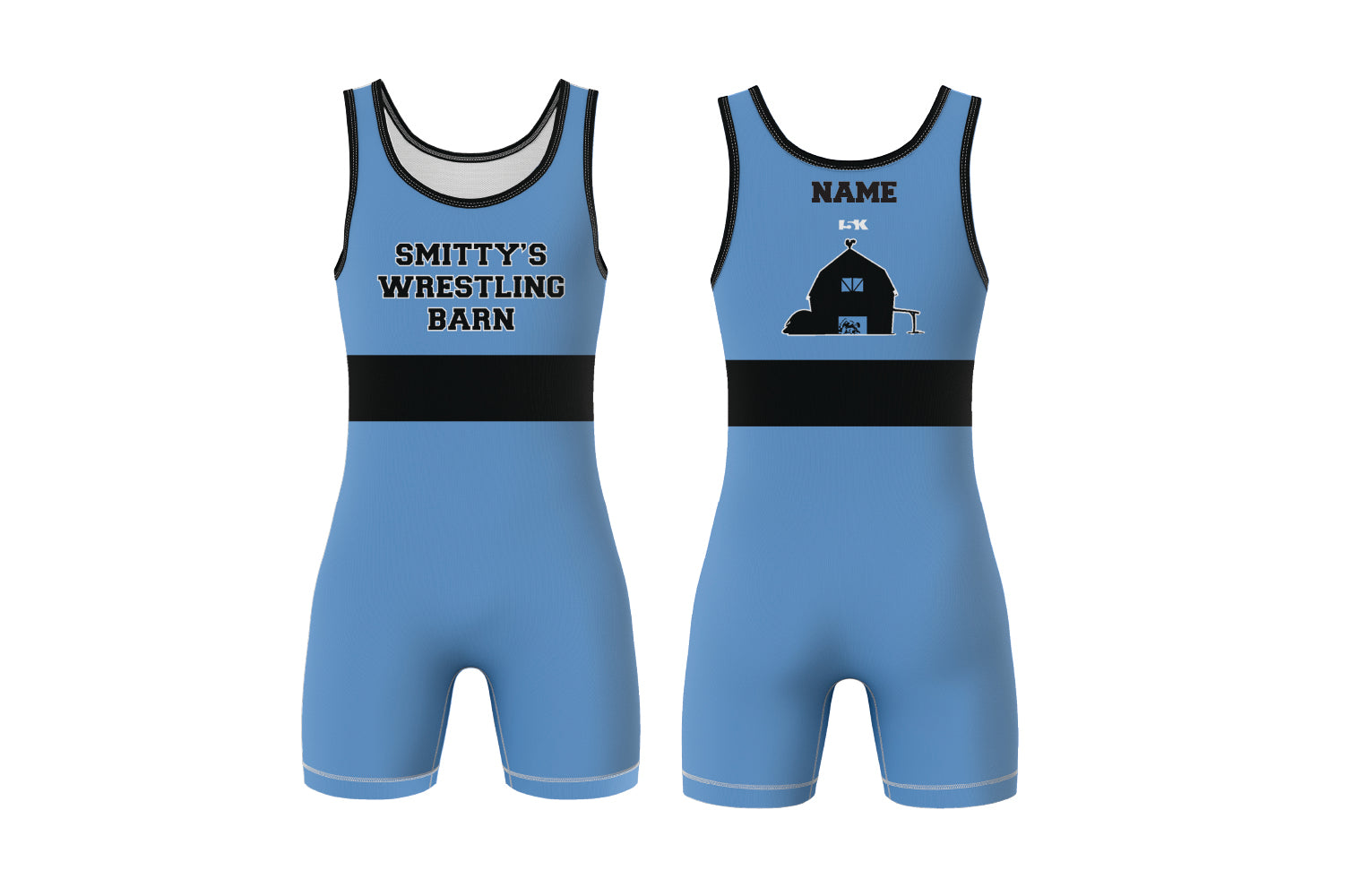 Smitty's Wrestling Barn Sublimated Men's Singlet - Blue Design