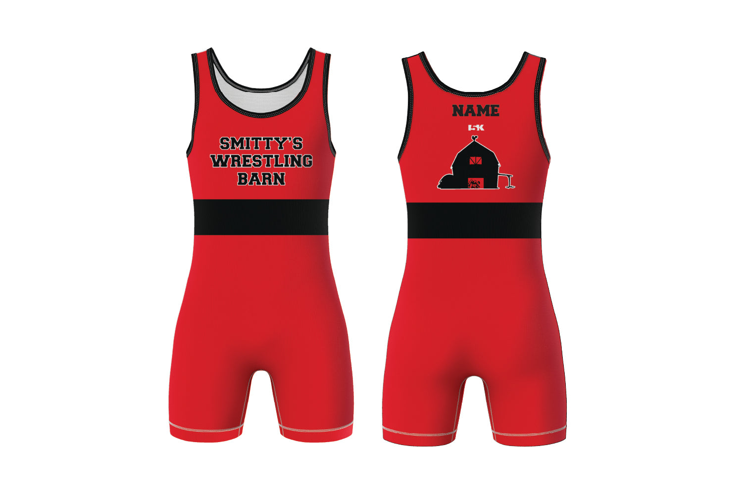 Smitty's Wrestling Barn Sublimated Men's Singlet - Red Design