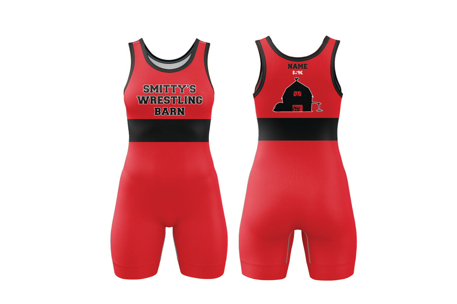 Smitty's Wrestling Barn Sublimated Women's Singlet - Red Design