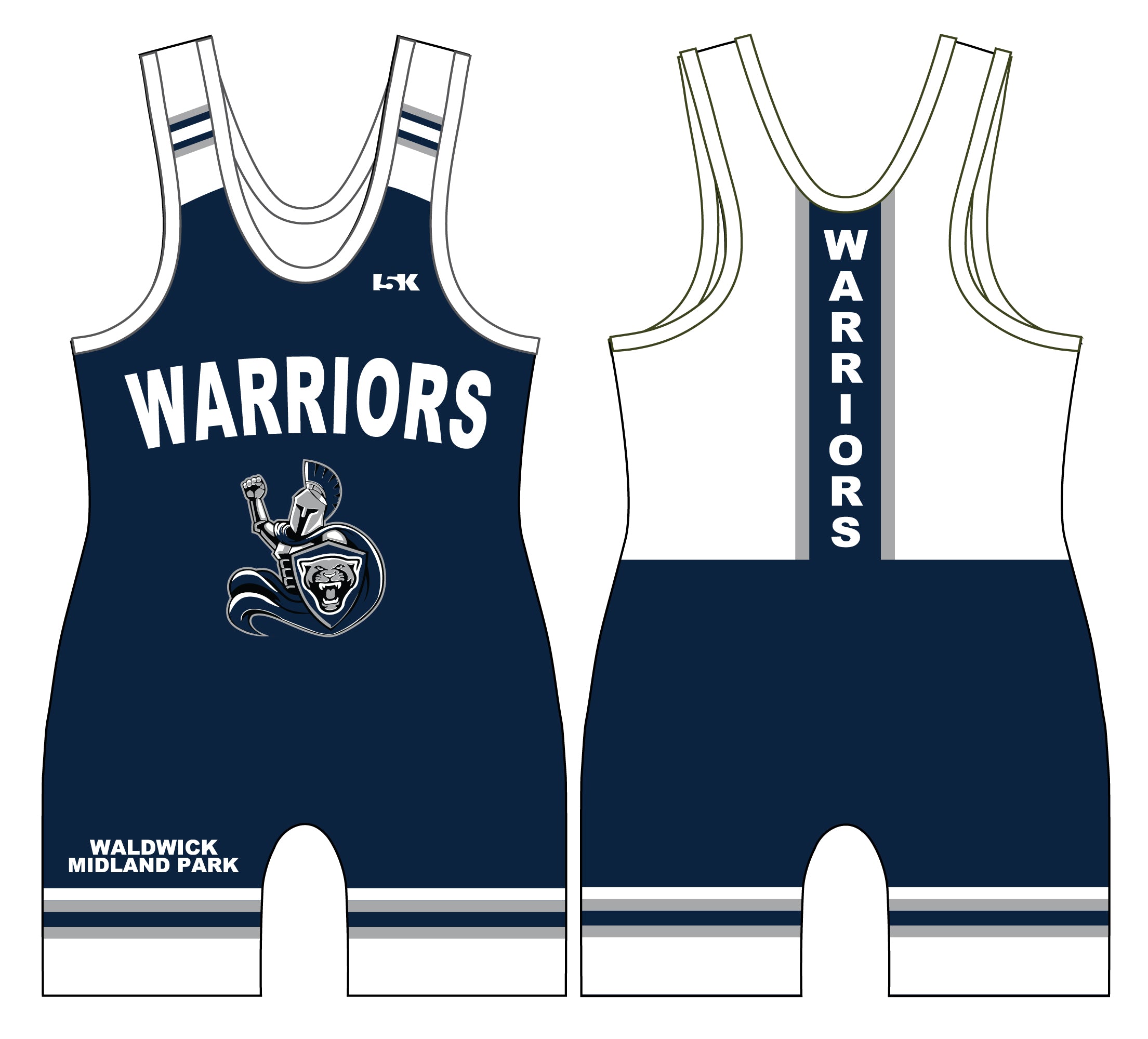 Waldwick / Midland Park Wrestling Sublimated Men's Singlet