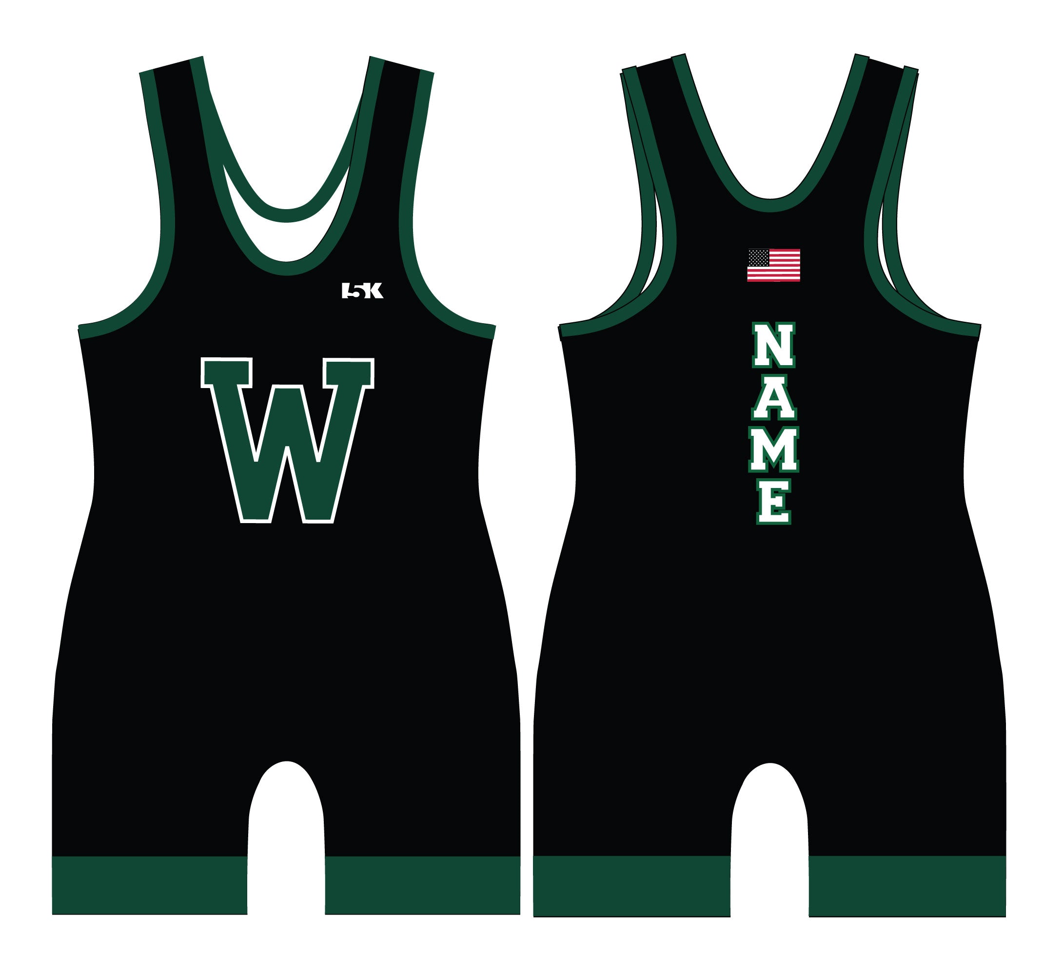 Wyckoff Wrestling Sublimated Men's Singlet - Design 1