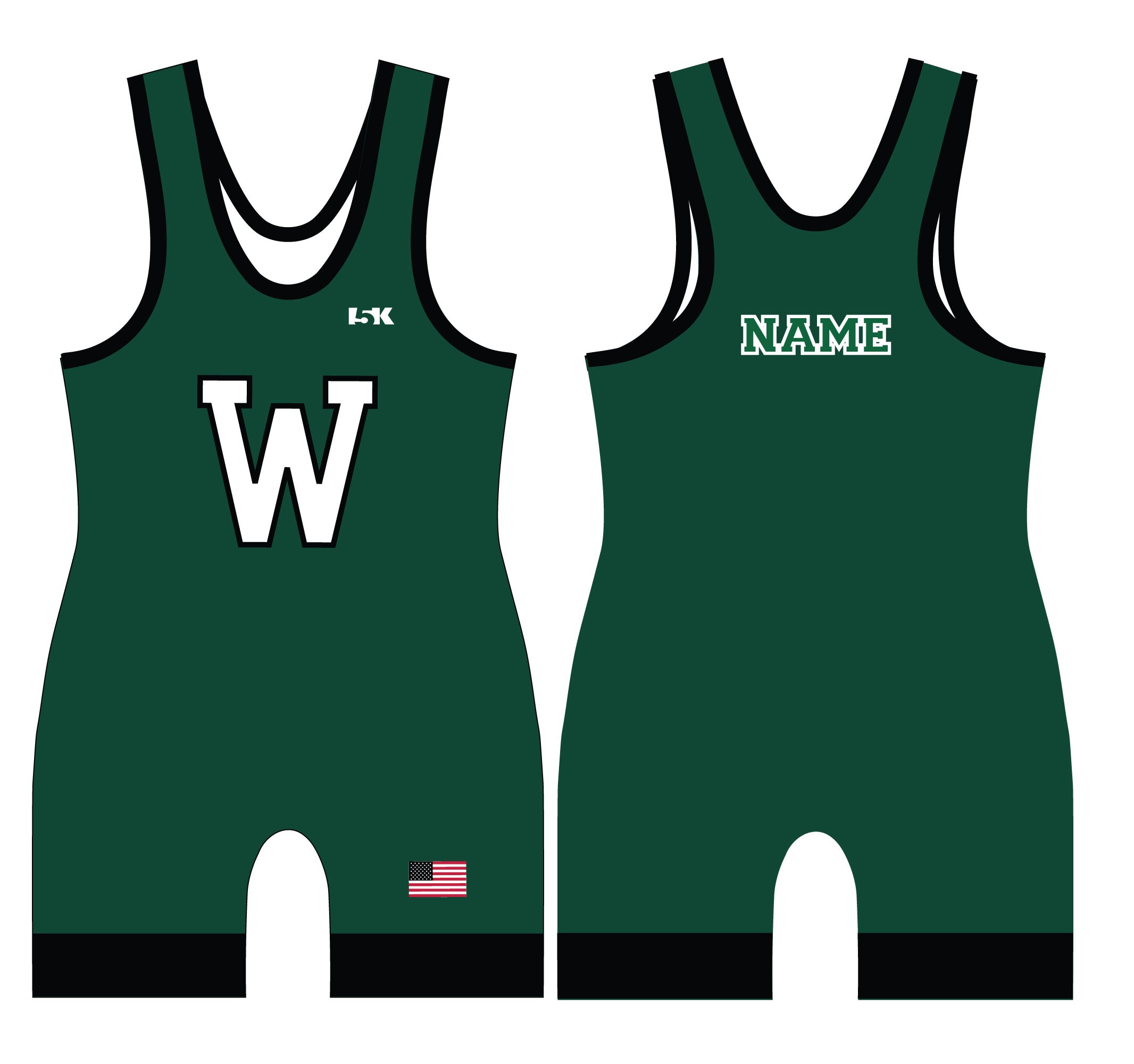 Wyckoff Wrestling Sublimated Men's Singlet - Design 3