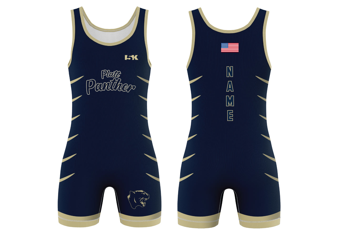 Platt Panther Wrestling Sublimated Women's Singlet