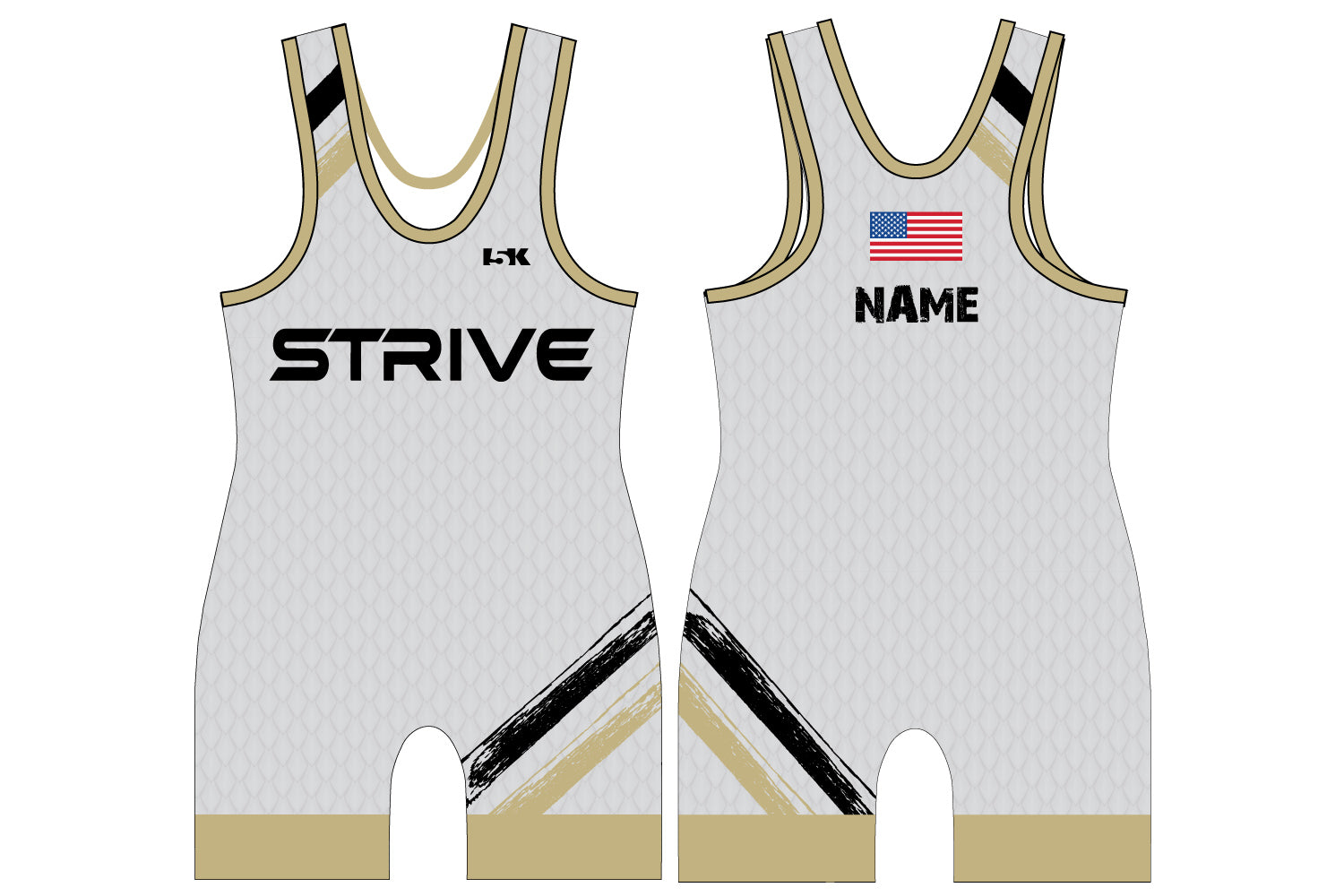 Strive Wrestling Sublimated Men's Singlet - Design 2