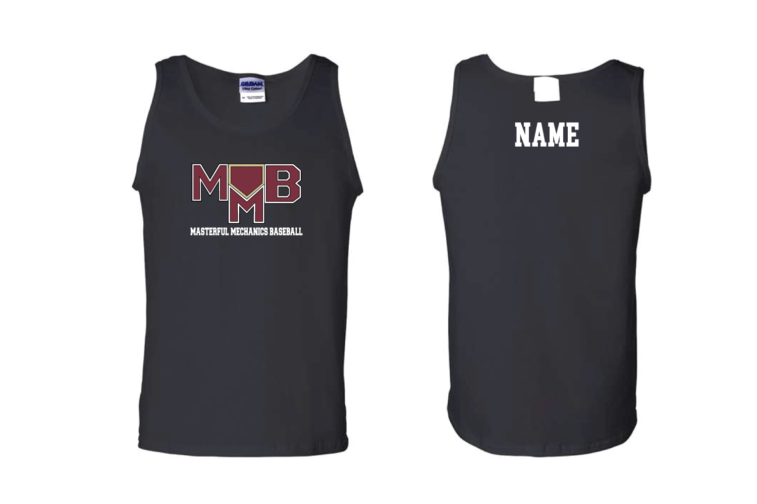 Masterful Mechanics Baseball Men's Tank Top - Black