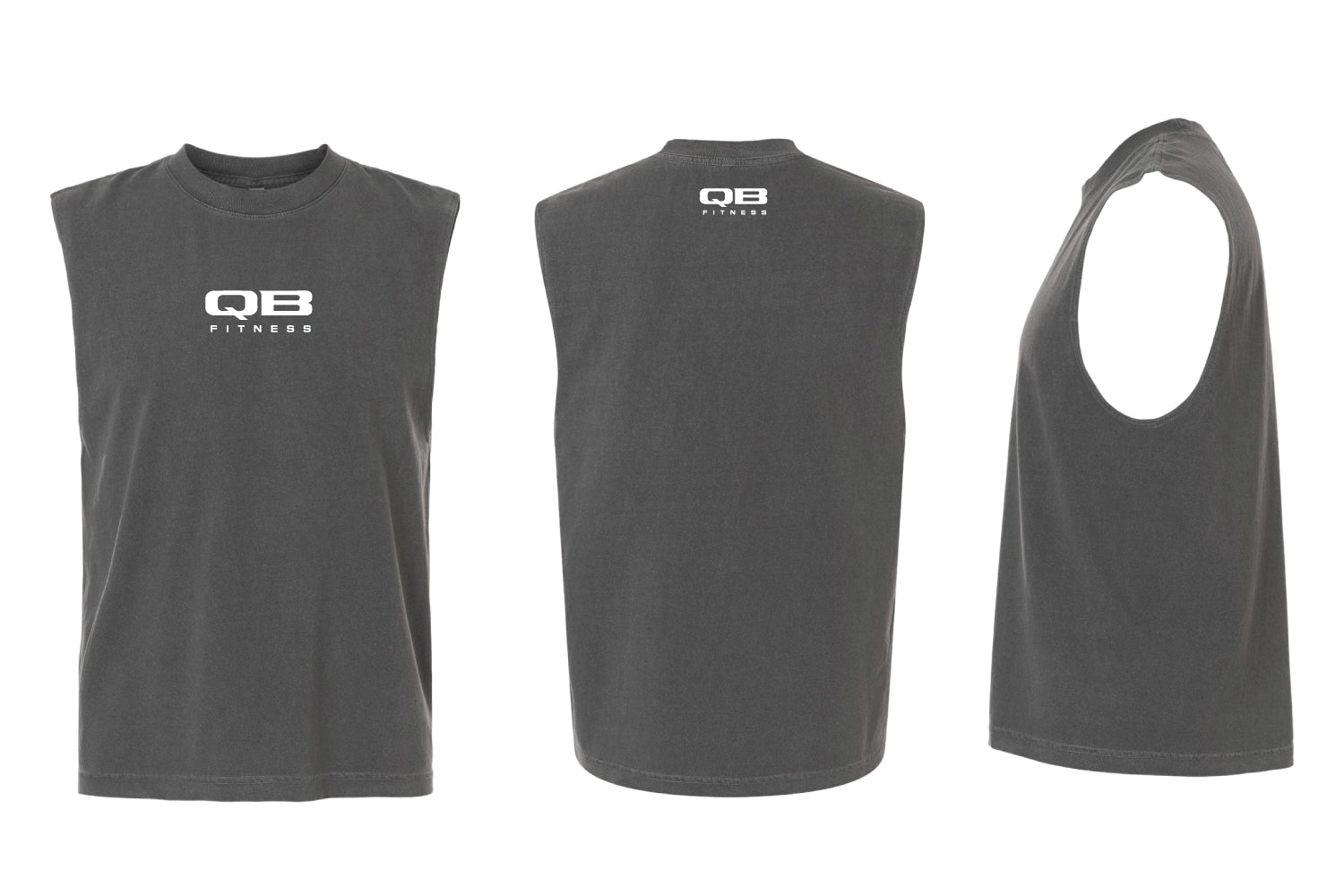 QB Fitness Sleeveless Shirt - Faded Black