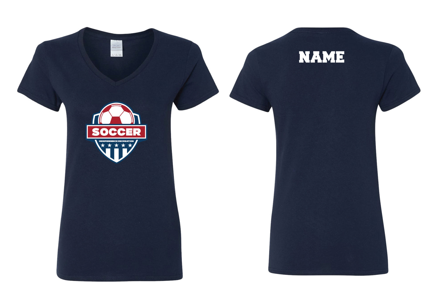Independence Rec Soccer Cotton V-Neck Tee - (4 Color Options)
