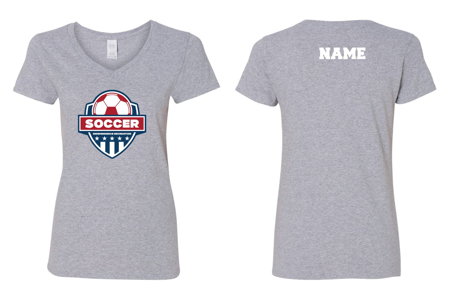 Independence Rec Soccer Cotton V-Neck Tee - (4 Color Options)