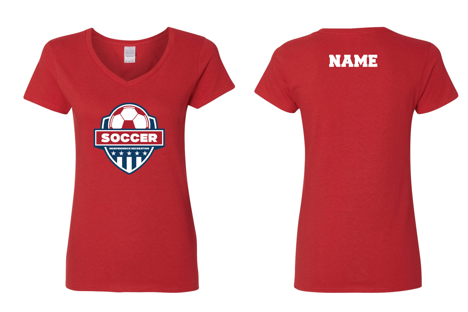 Independence Rec Soccer Cotton V-Neck Tee - (4 Color Options)