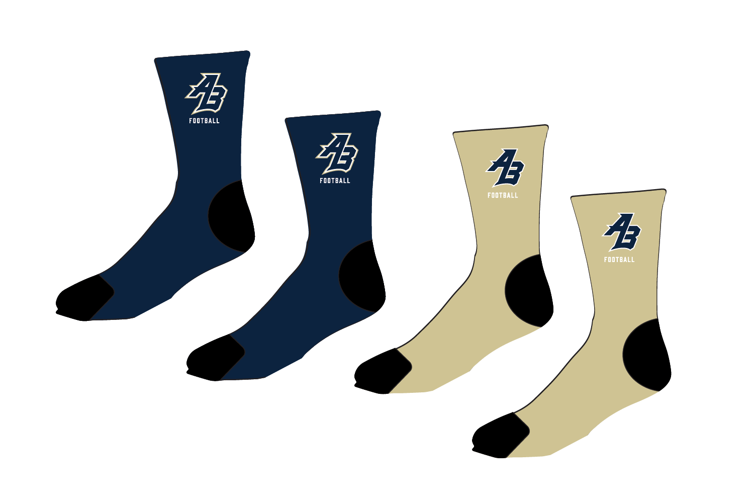 Acton Boxborough Football Sublimated Socks - Navy/Vegas