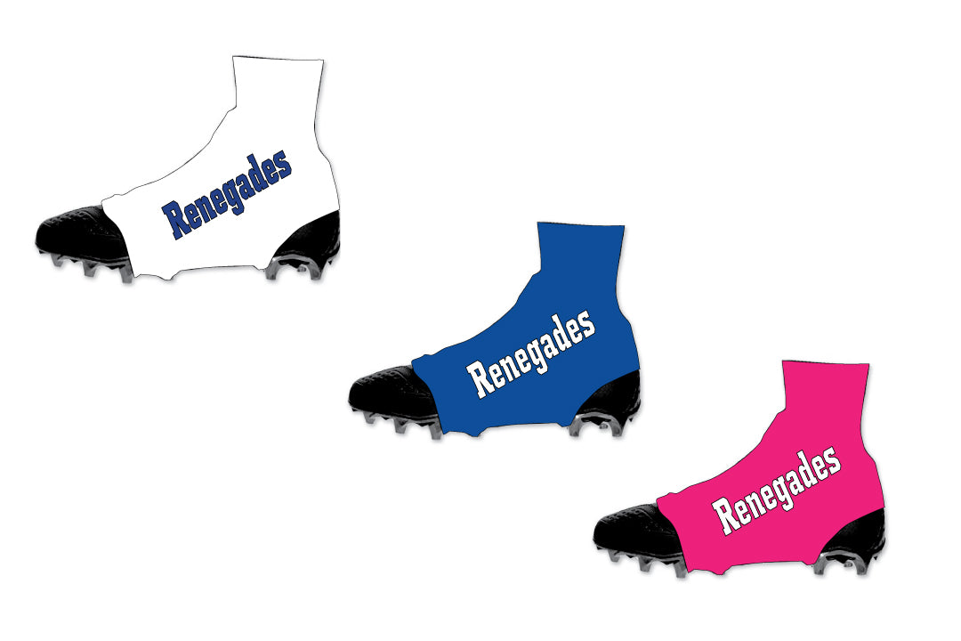 Tri-Town Renegades Sublimated Cleat Covers - White/Royal/Pink
