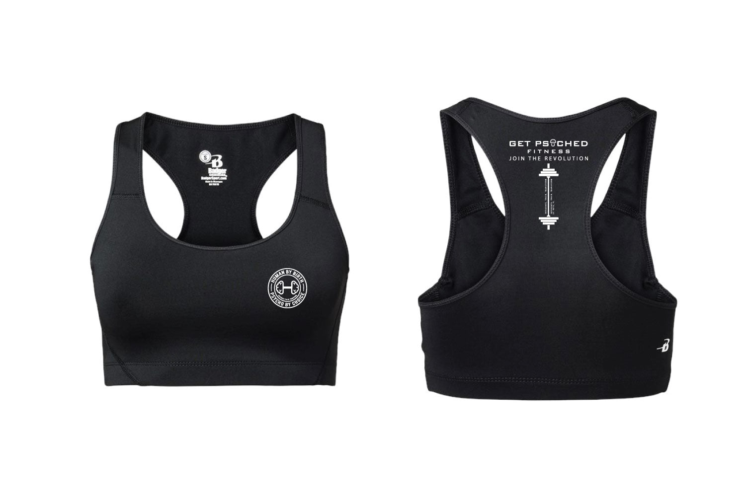 Get Psyched Fitness Women's Sports Bra - Black