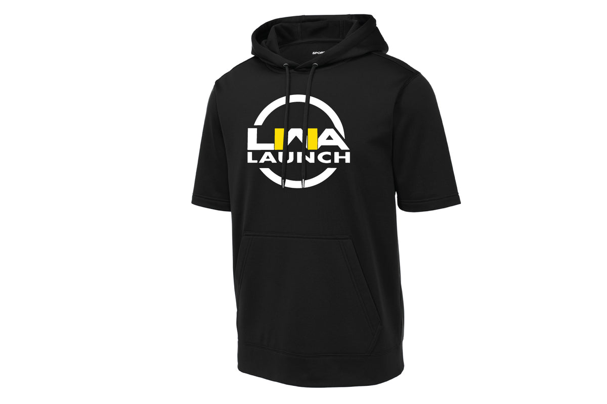 Launch Wrestling Short Sleeve DryFit Hoodie - Black