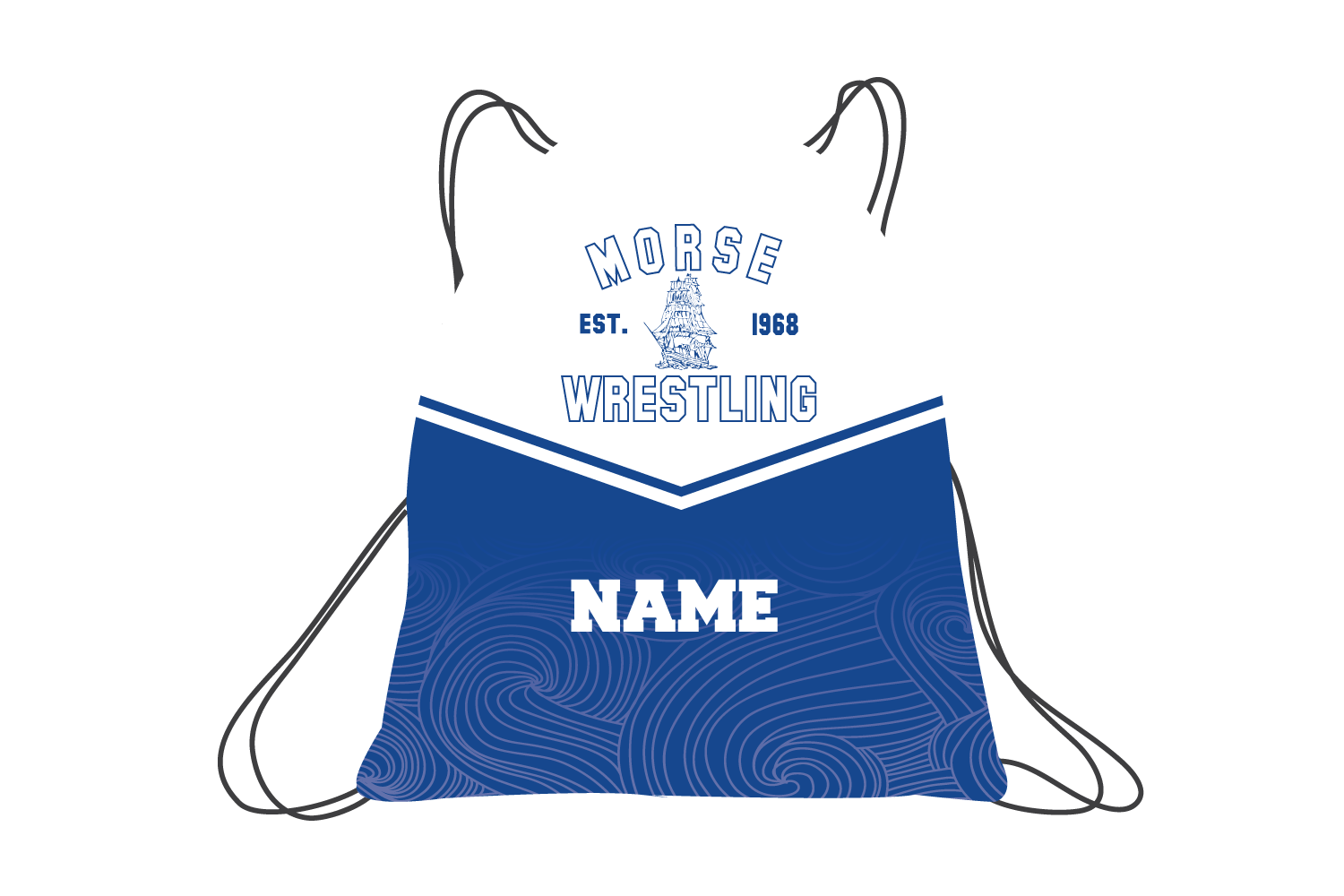 Morse Wrestling Sublimated Drawstring Bag