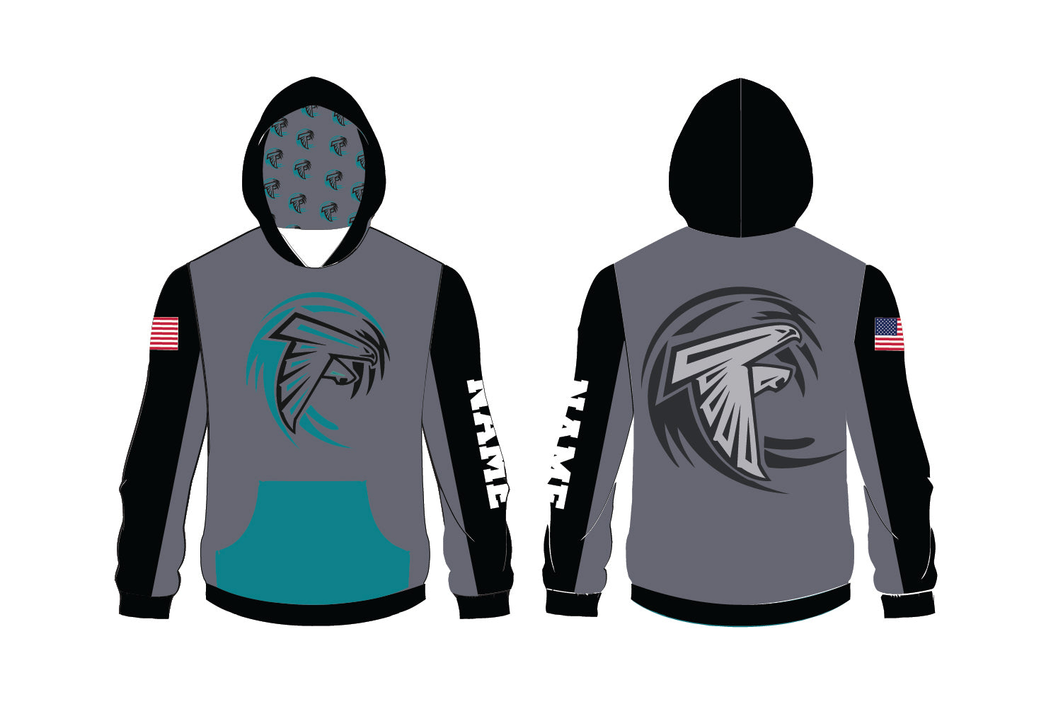 Jensen Beach Football Sublimated Hoodie