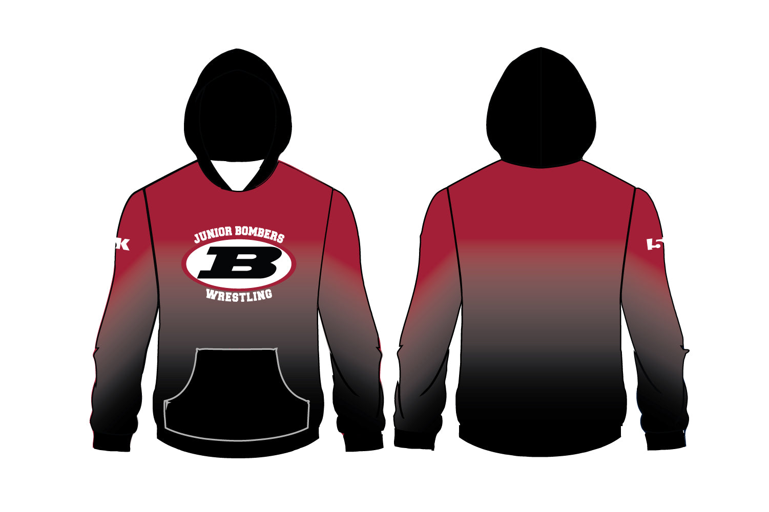 Boonton Bombers Wrestling Sublimated Hoodie