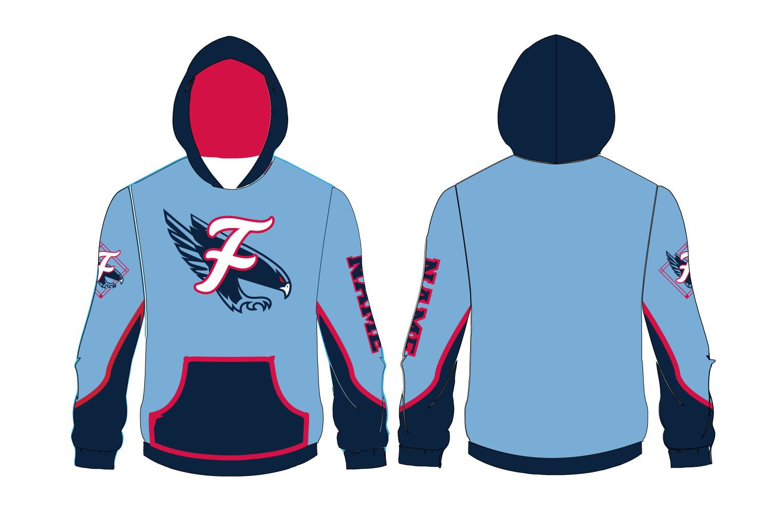 Falcons Baseball Sublimated Hoodie